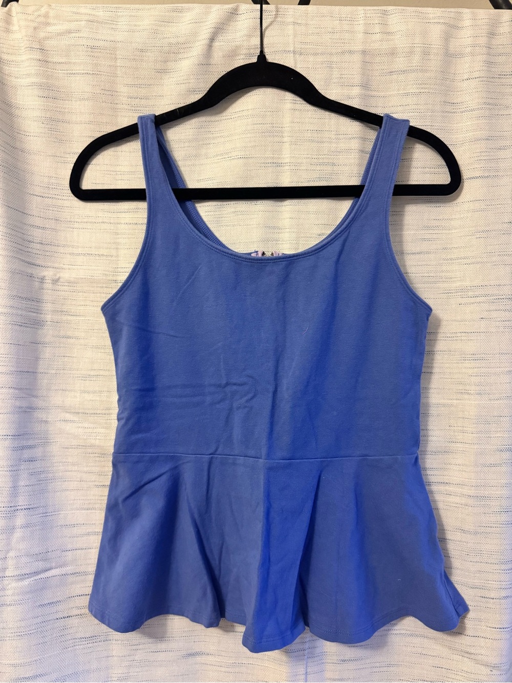 Express Blue Peplum Tank Top